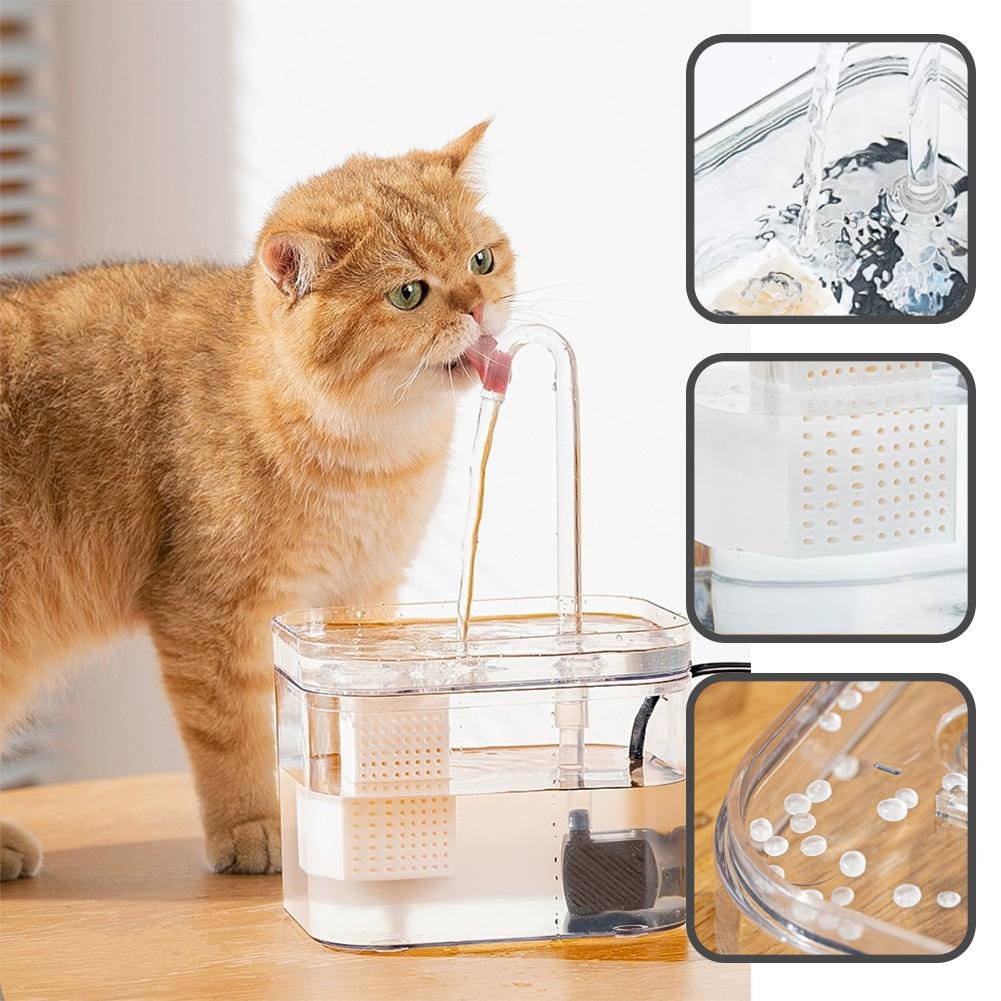 thumbnail image 3 of Wartleves Fuente de agua para gatos, dispensador automático de agua circulante, cuenco de alimentación b, 3 of 7