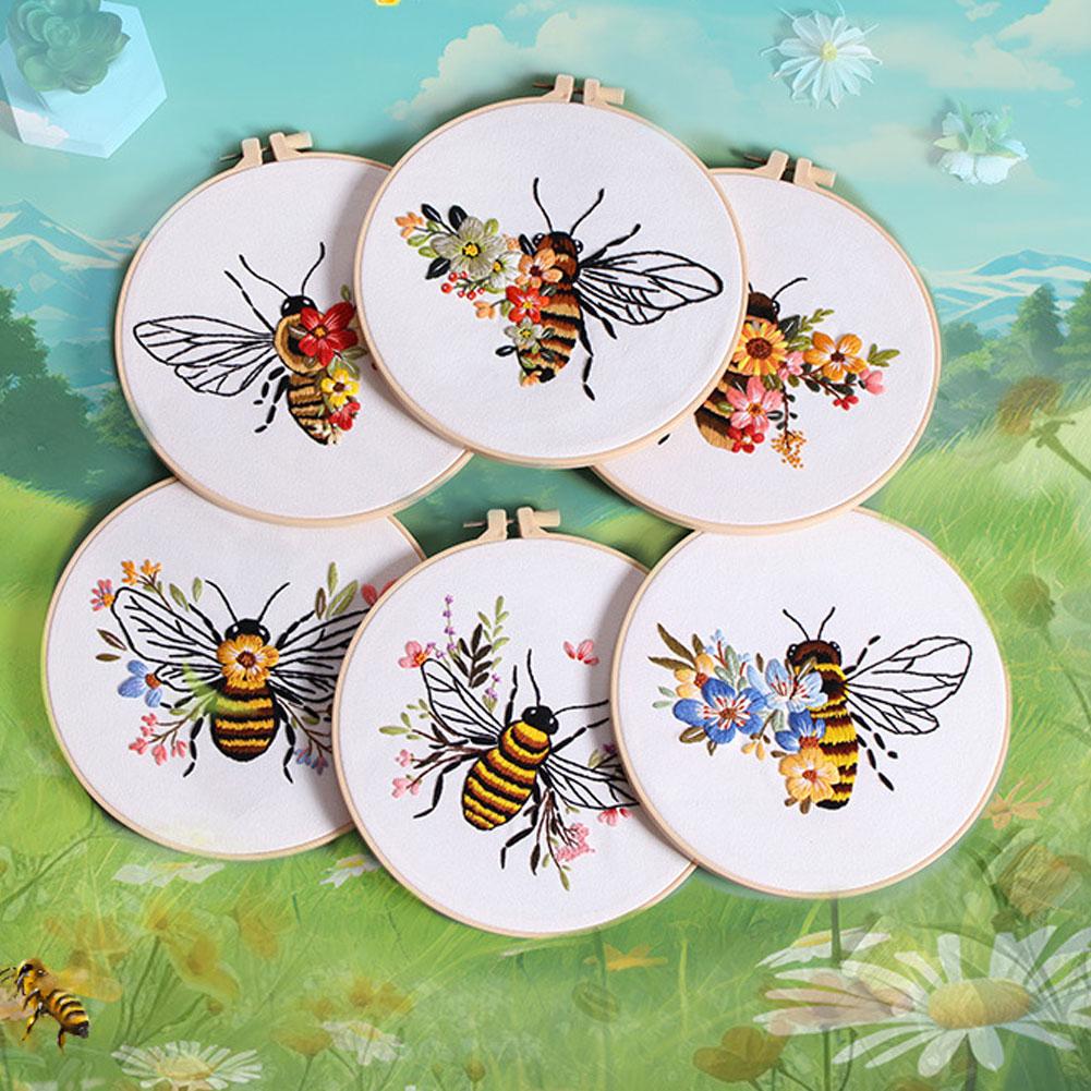 thumbnail image 2 of Ruifaya Kits de bordado de abejas ¡Kits de manualidades para principiantes de punto de cruz para adultos!, 2 of 7