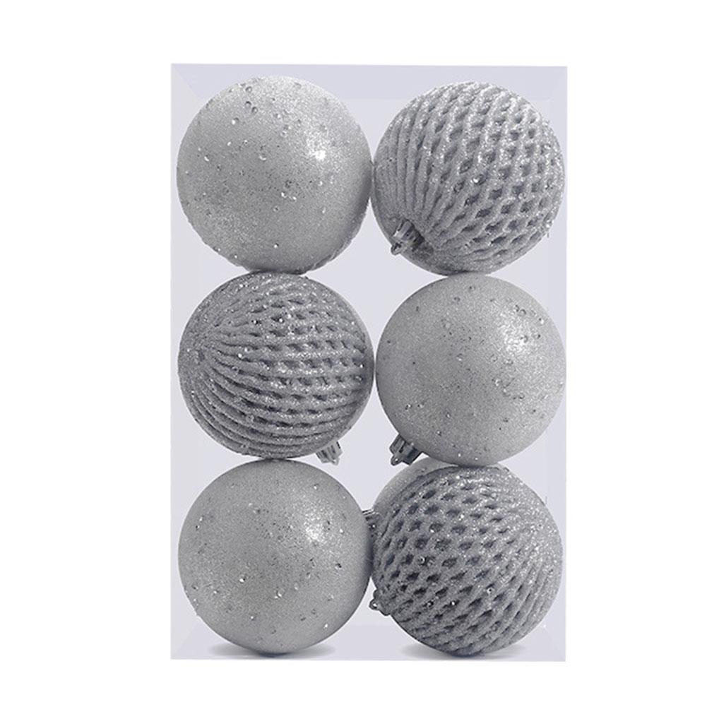 thumbnail image 4 of Ruifaya Juego de adornos navideños con bolas de lentejuelas brillantes, paquete de 6, decoración para árbol de Navidad irrompible, decoración de bolas, adornos navideños, 4 of 7