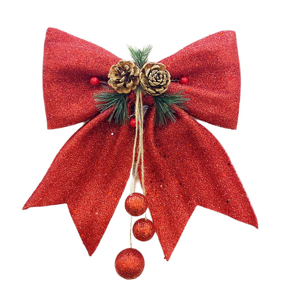 thumbnail image 4 of Ruifaya Adorno colgante para árbol de Navidad con lazo de polvo dorado para decoración del hogar #✨ de, 4 of 7
