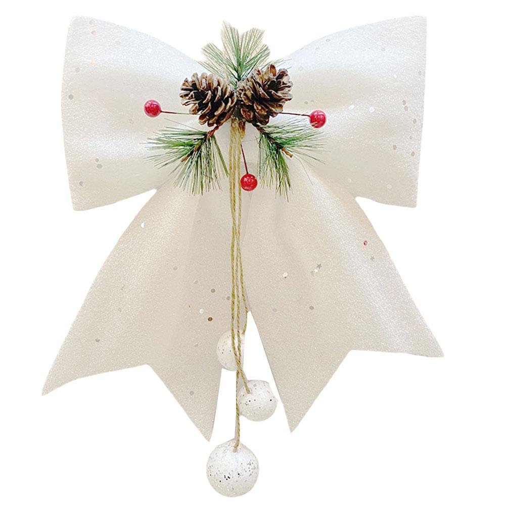 thumbnail image 5 of Ruifaya Adorno colgante para árbol de Navidad con lazo de polvo dorado para decoración del hogar #✨ de, 5 of 7