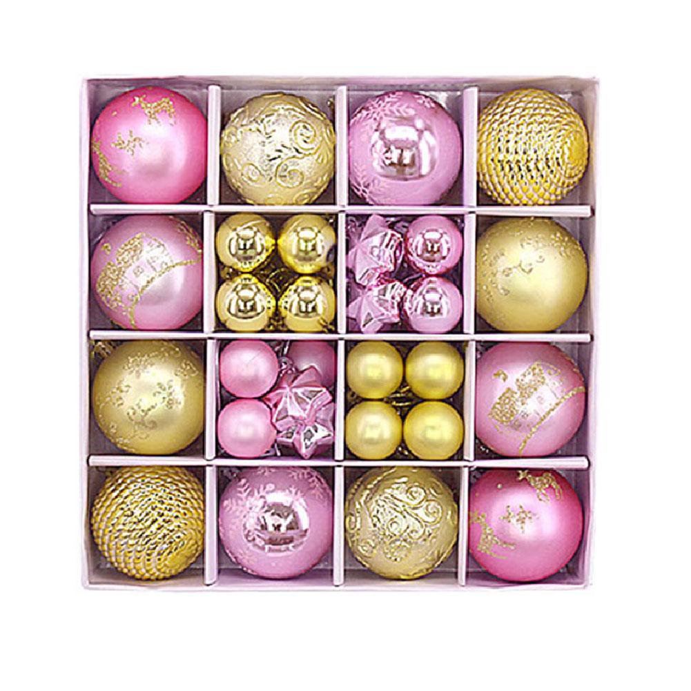 thumbnail image 5 of Wartleves Adorno para árbol de Navidad, juego de 132 piezas de decoración para árbol de Navidad, dorado y rojo, 5 of 7