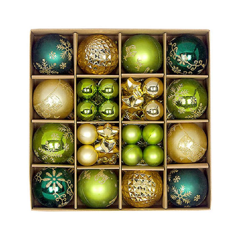thumbnail image 4 of Wartleves Adorno para árbol de Navidad, juego de 132 piezas de decoración para árbol de Navidad, dorado y rojo, 4 of 7