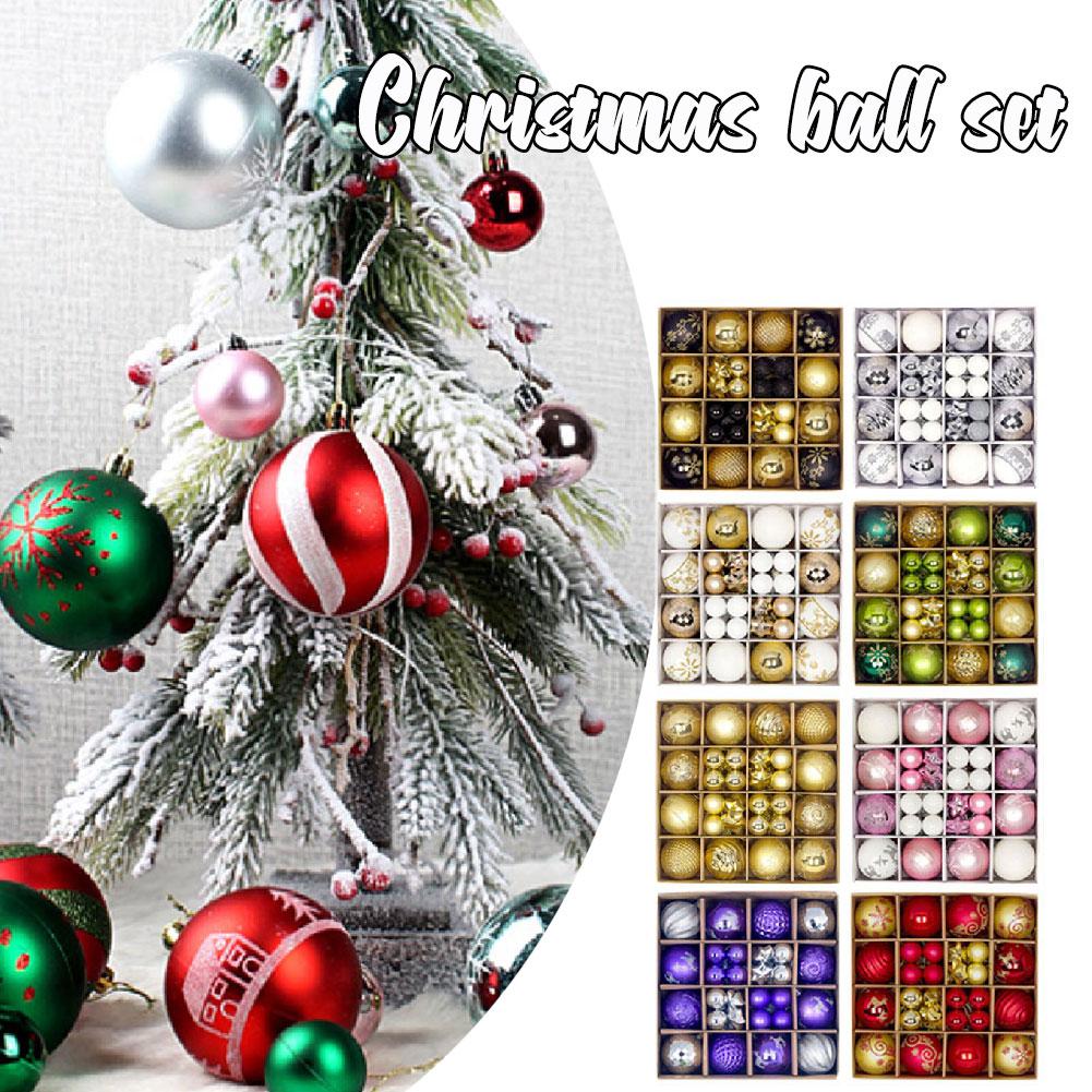 thumbnail image 3 of Wartleves Adorno para árbol de Navidad, juego de 132 piezas de decoración para árbol de Navidad, dorado y rojo, 3 of 7