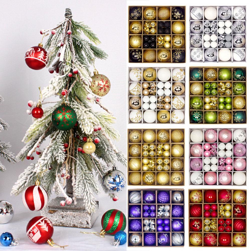 thumbnail image 2 of Wartleves Adorno para árbol de Navidad, juego de 132 piezas de decoración para árbol de Navidad, dorado y rojo, 2 of 7
