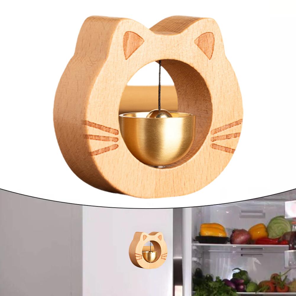 thumbnail image 2 of Wartleves Timbre de madera estilo gato para puerta de entrada, timbre de viento para puerta de entrada, timbre para comerciantes, 2 of 7