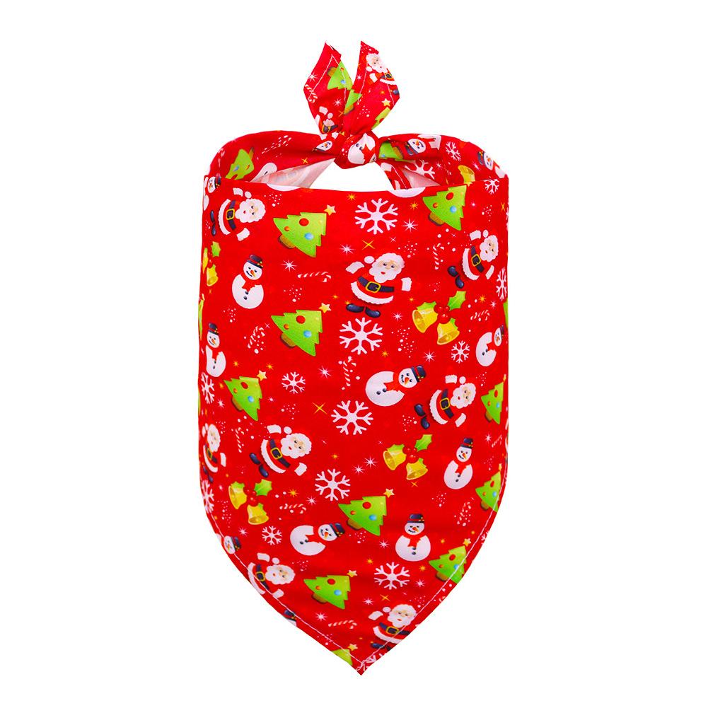 thumbnail image 4 of Ruifaya Pañuelos navideños para perros SHANGYU, baberos triangulares para mascotas, bufanda reversible de Papá Noel para perros, toalla de saliva suave para mascotas, bufanda lavable, para perros pe, 4 of 7