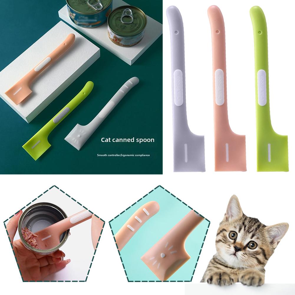 thumbnail image 2 of Ruifaya Cuchara para latas de comida para mascotas WAGA, cuchara para comida húmeda para gatos, juego de cucharas para mezclar comida para mascotas, cuchara de silicona para latas de comida, mini cu, 2 of 7
