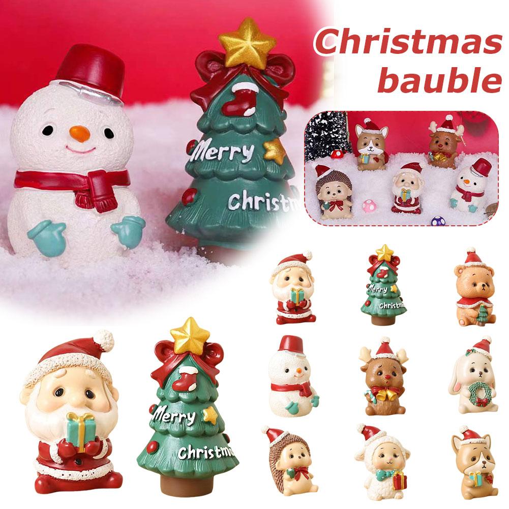 thumbnail image 2 of SGACAI Mini adornos navideños, regalos navideños, animales decorativos de resina, manualidades, 2 of 7