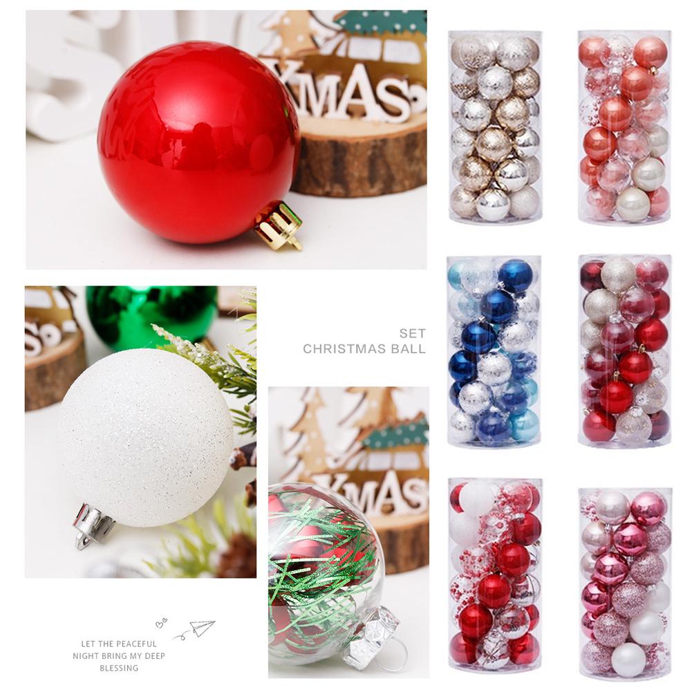 thumbnail image 2 of Ruifaya Paquete de 30 bolas navideñas de plástico transparente, bolas navideñas de 6 cm para manualidades, decoración para árbol de Navidad irrompible con purpurina, 2 of 7