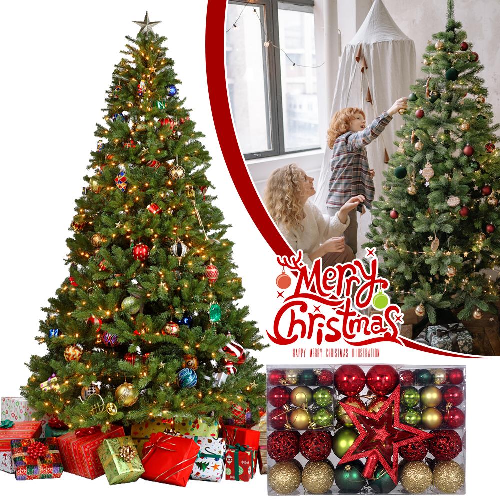 thumbnail image 2 of SGACAI Juego de adornos navideños de bolas irrompibles para decoración de árbol de Navidad, coloridos adornos navideños, 2 of 7