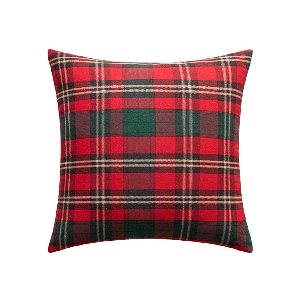 thumbnail image 4 of SGACAI Funda de almohada estilo americano a cuadros rojos y verdes Nueva NUEVA, 4 of 7