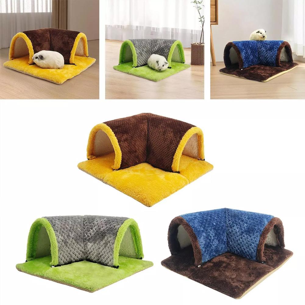thumbnail image 3 of Ruifaya Túnel de peluche para conejillos de indias, canal ultra suave para mascotas, cálido para el invierno, 3 of 7