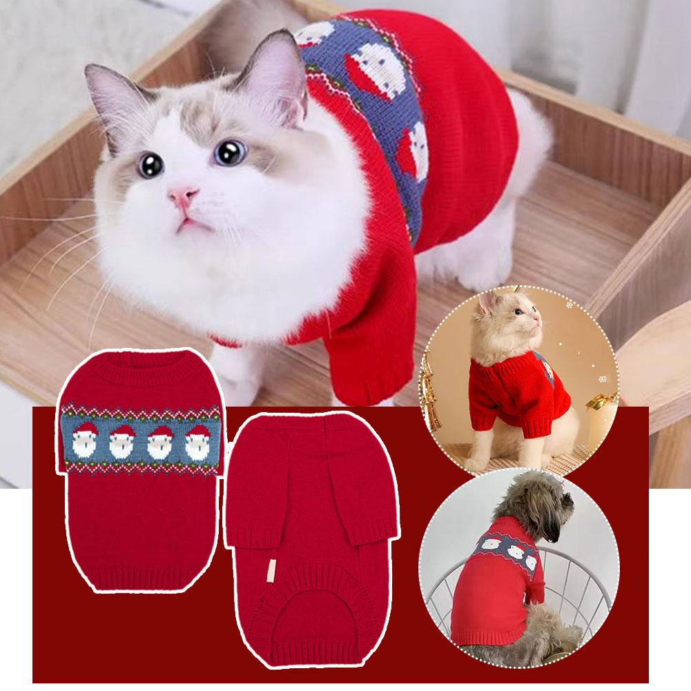 thumbnail image 4 of Ruifaya Chaleco cálido para mascotas, perros y gatos, ropa navideña, suéter de invierno, abrigo para cachorros, ropa, 4 of 7
