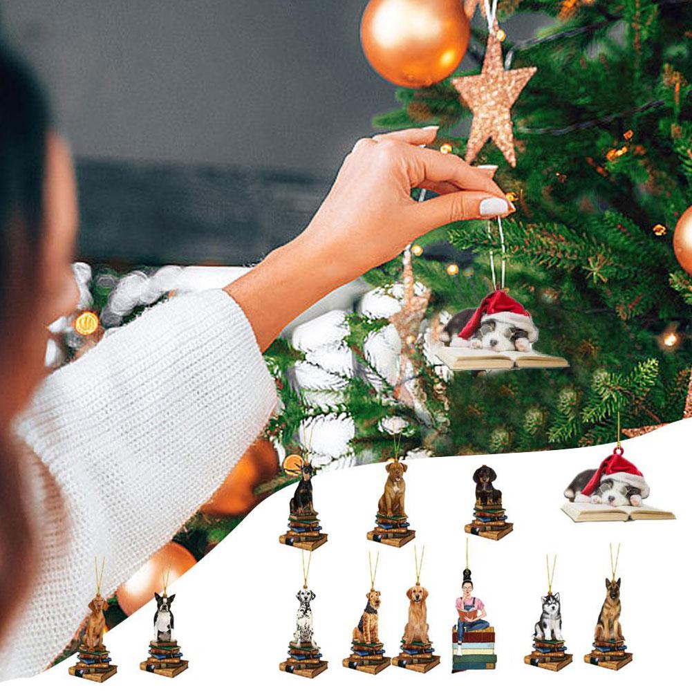 thumbnail image 3 of SGACAI Colgante de estantería con forma de árbol de Navidad, adorno navideño con forma de perro ☆λ, 3 of 7