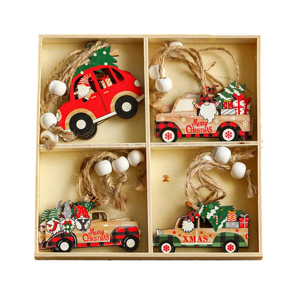 thumbnail image 4 of SGACAI Colgantes de madera para Navidad, hombrecito de jengibre, decoración para árbol de Navidad, adorno de Papá Noel ⭐β, 4 of 7