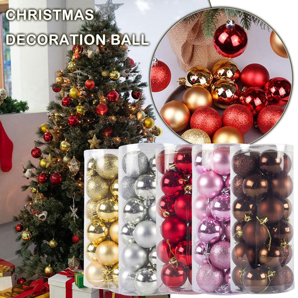 thumbnail image 2 of Ruifaya Juego de bolas decorativas navideñas en oferta, bolas brillantes mate, tamaño grande, temporada, 2 of 7