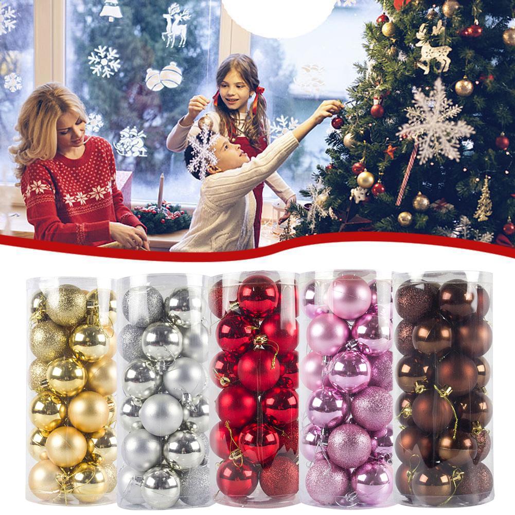 thumbnail image 3 of Ruifaya Juego de bolas decorativas navideñas en oferta, bolas brillantes mate, tamaño grande, temporada, 3 of 7