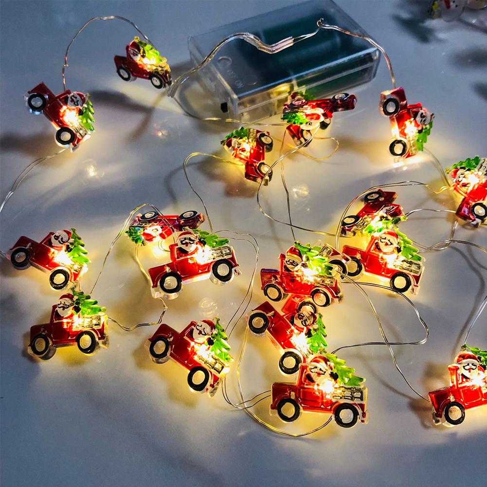 thumbnail image 5 of Wartleves Decoraciones de luces navideñas, árbol de Navidad a batería, Papá Noel, copo de nieve, guirnalda de luces navideñas, luces impermeables, para luces, 5 of 7