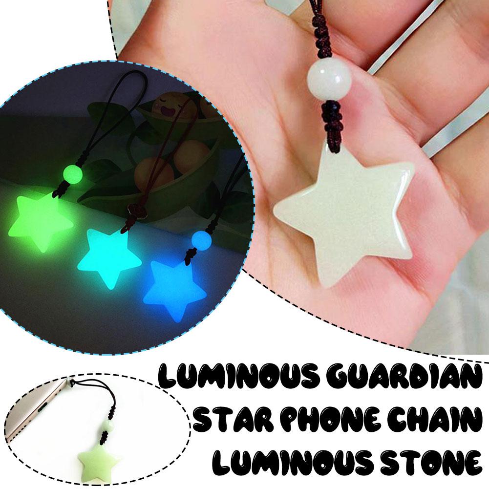 thumbnail image 3 of SGACAI Abalorio para teléfono con forma de estrella que brilla en la oscuridad Cadena para teléfono con forma de estrella Pequeña estrella Móvil Cleve, 3 of 7