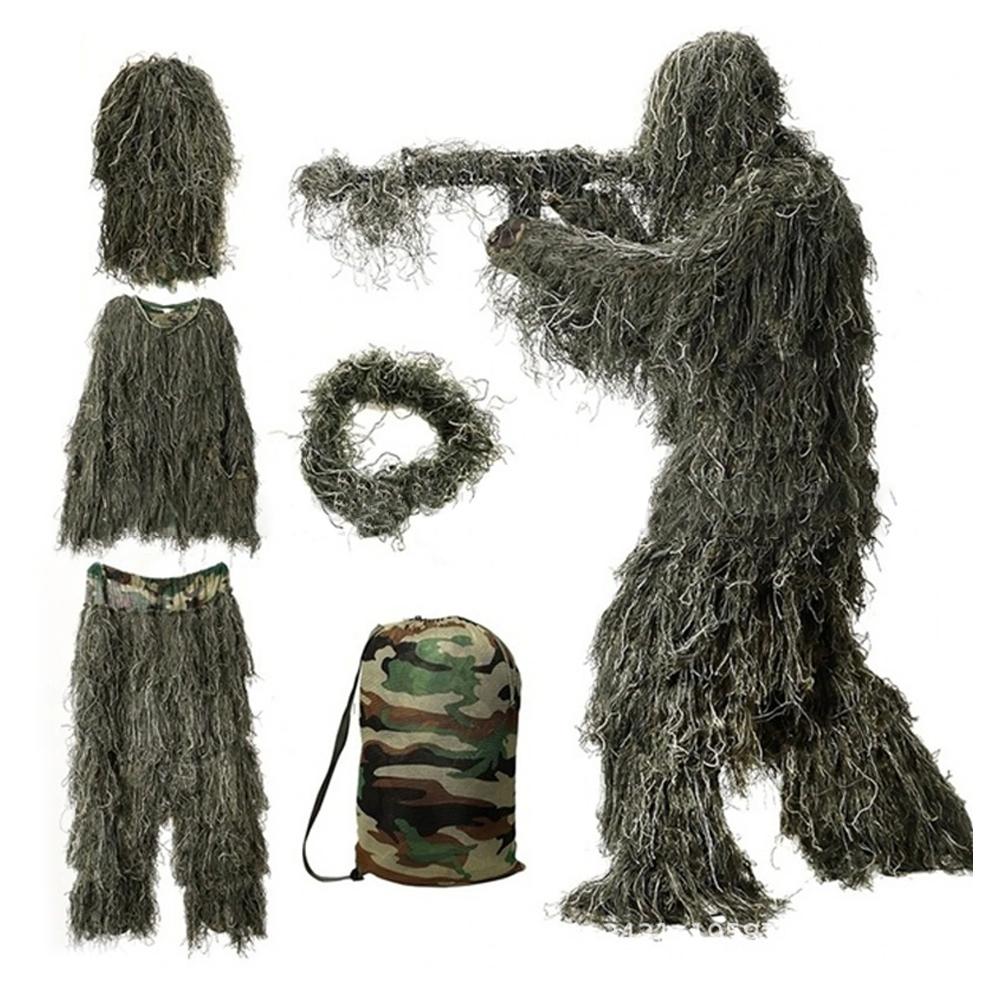 thumbnail image 4 of SGACAI Traje Ghillie para hombres, ropa de caza con camuflaje 3D, ropa de camuflaje para desierto, nieve, bosque, 4 of 7