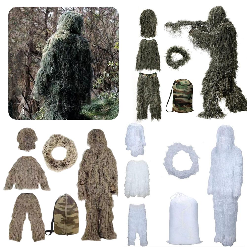 thumbnail image 3 of SGACAI Traje Ghillie para hombres, ropa de caza con camuflaje 3D, ropa de camuflaje para desierto, nieve, bosque, 3 of 7