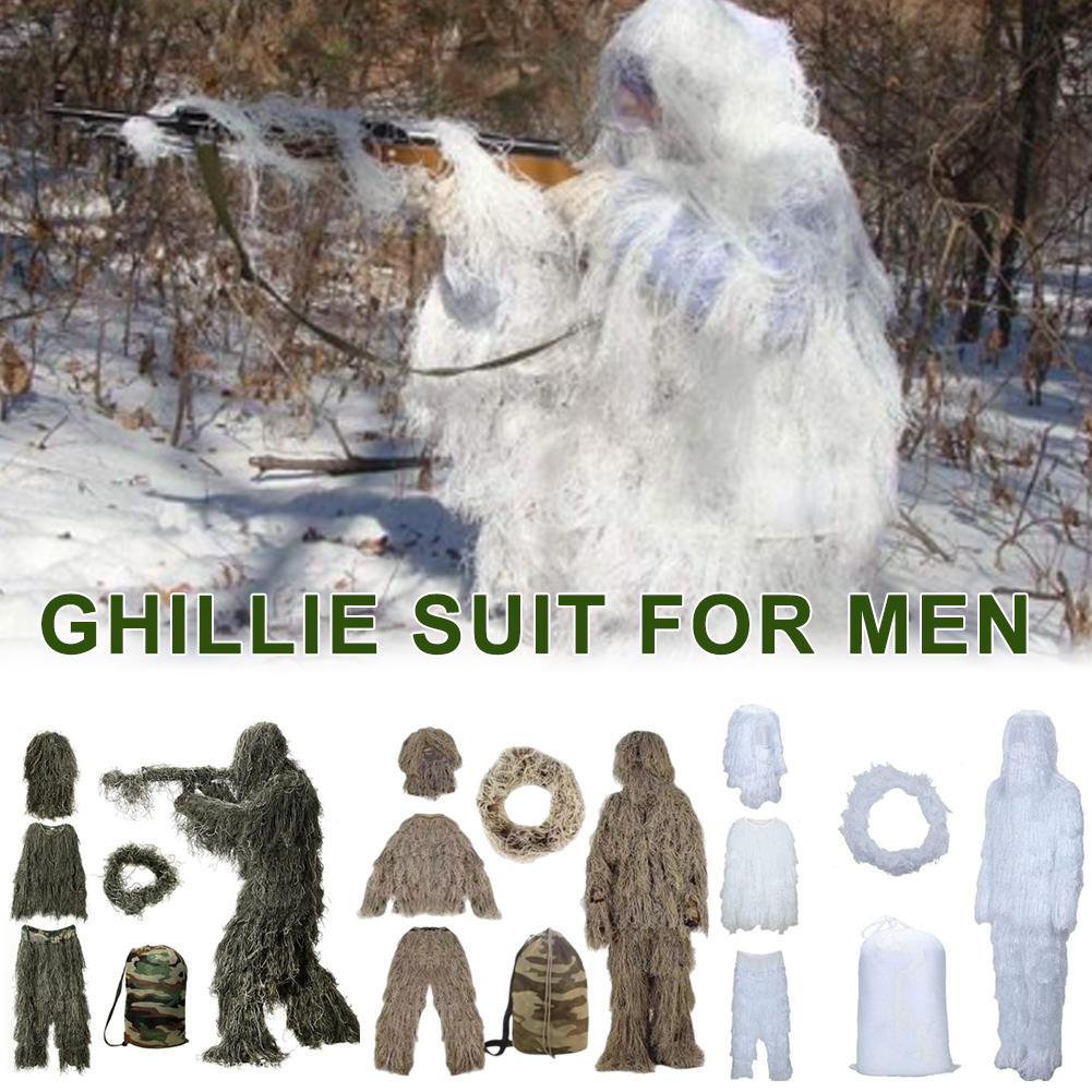 thumbnail image 2 of SGACAI Traje Ghillie para hombres, ropa de caza con camuflaje 3D, ropa de camuflaje para desierto, nieve, bosque, 2 of 7