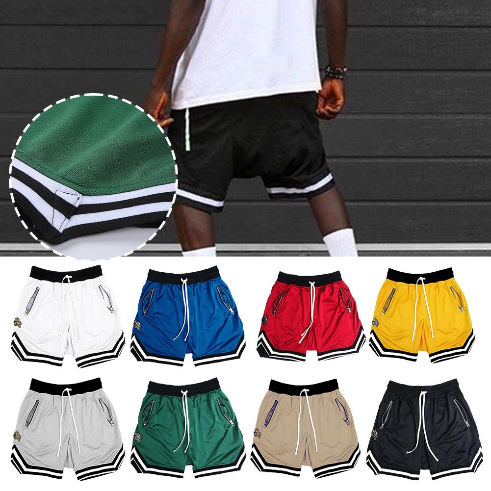 thumbnail image 2 of Wartleves Pantalones de entrenamiento de baloncesto de malla Pantalones cortos de fitness para correr europeos y americanos, 2 of 7