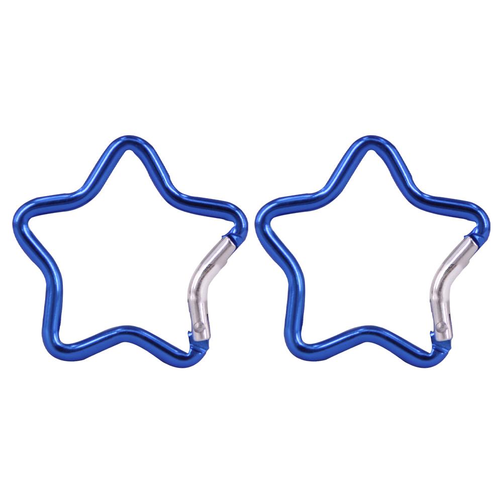 thumbnail image 4 of Ruifaya Mosquetón con cierre de resorte en forma de estrella para exteriores, llaveros para acampar y hacer senderismo ＜, 4 of 7