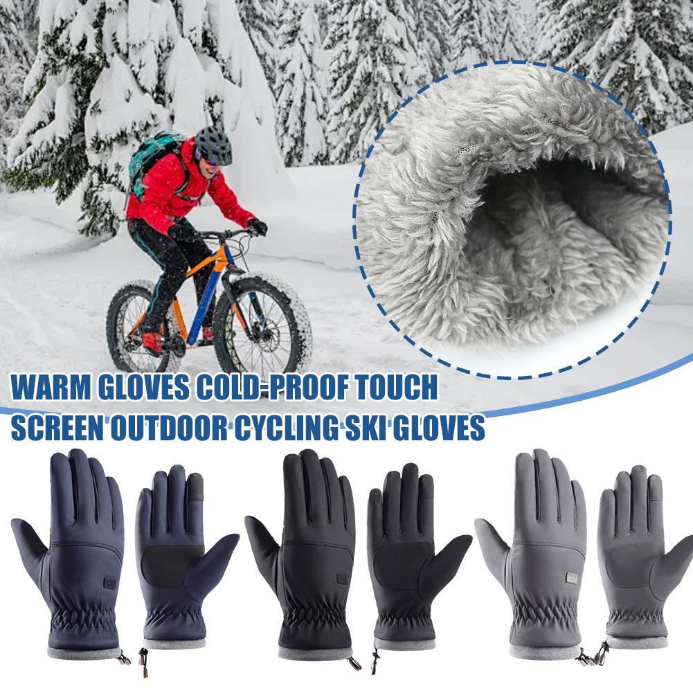 thumbnail image 2 of Ruifaya Guantes de esquí, snowboard, conducción, trabajo, térmicos, cálidos, impermeables, para invierno, para hombre, 2 of 7