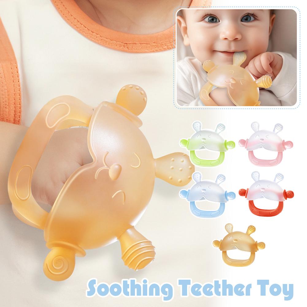 thumbnail image 2 of Wartleves Mordedor de mano anti-comidas, lavable, para niños, juguetes para la dentición, guantes para morder, para bebés, J5, 2 of 7
