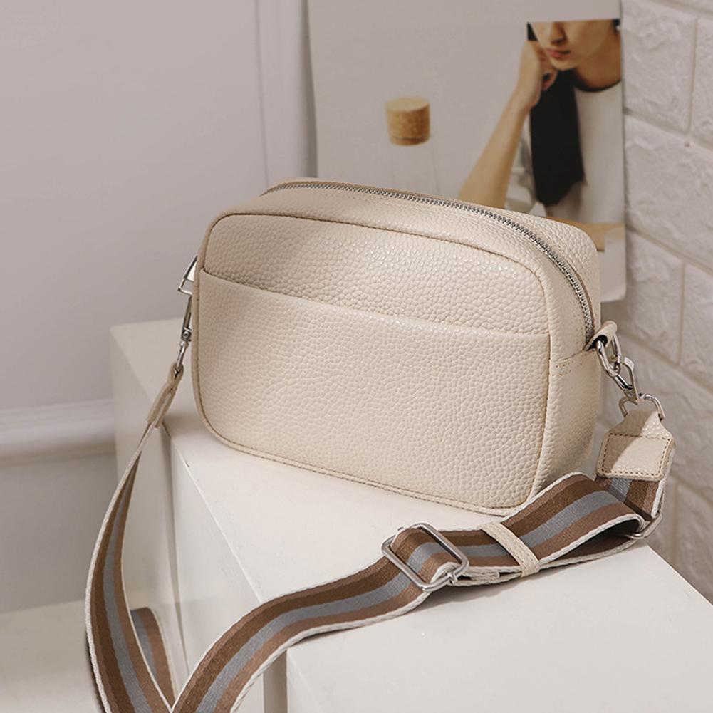 thumbnail image 4 of Ruifaya Bolso de hombro para mujer, bolso bandolera de cuero con correa ancha, 4 of 7