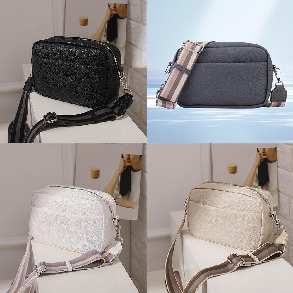 thumbnail image 3 of Ruifaya Bolso de hombro para mujer, bolso bandolera de cuero con correa ancha, 3 of 7