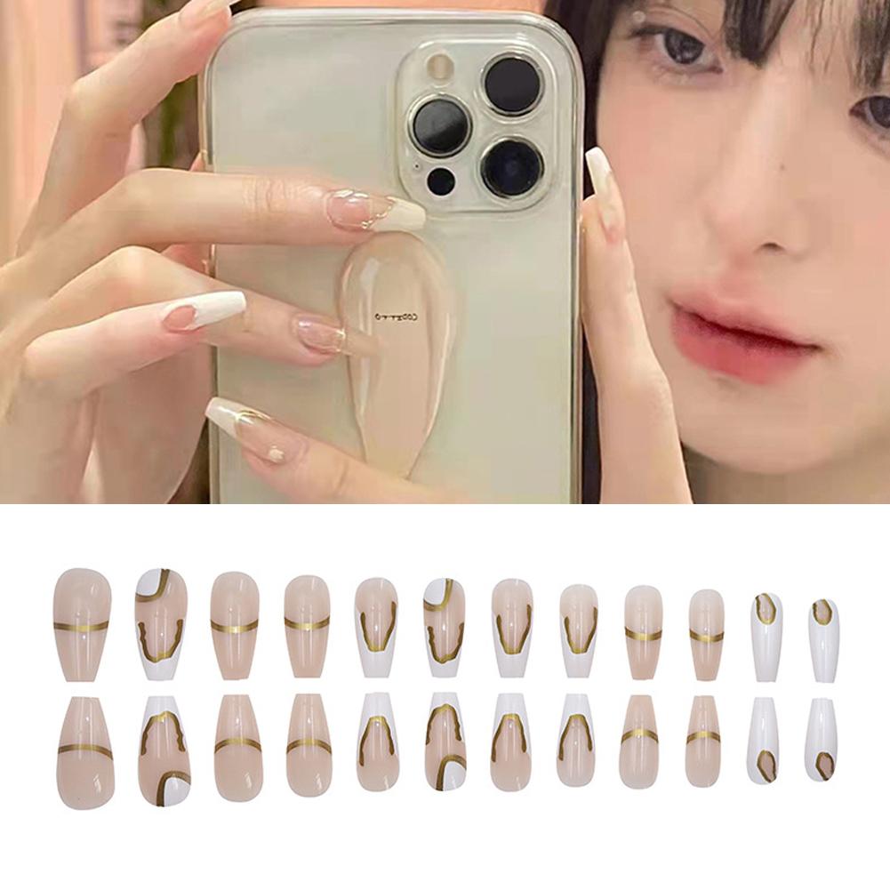 thumbnail image 2 of Ruifaya Hermosas uñas postizas, manicura de moda, parche para proteger las uñas naturales, NUEVO, 2 of 7