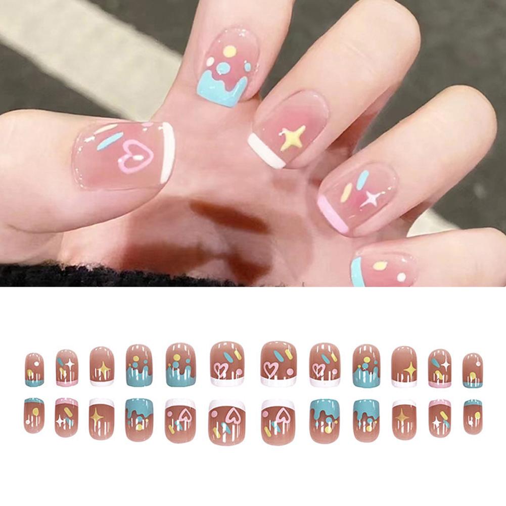 thumbnail image 4 of Ruifaya Hermosas uñas postizas, manicura de moda, parche para proteger las uñas naturales, NUEVO, 4 of 7