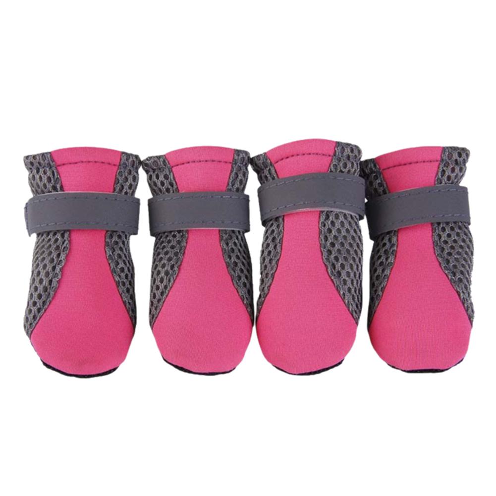 thumbnail image 4 of Ruifaya Juego de 4 botas protectoras para patas de perro, zapatos de invierno antideslizantes de gran tamaño con correas reflectantes, zapatos reflectantes para perros para la nieve y la lluvia en i, 4 of 7