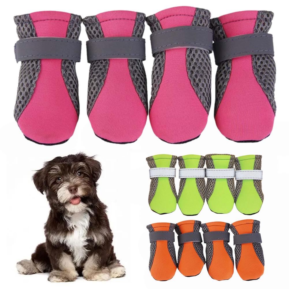 thumbnail image 3 of Ruifaya Juego de 4 botas protectoras para patas de perro, zapatos de invierno antideslizantes de gran tamaño con correas reflectantes, zapatos reflectantes para perros para la nieve y la lluvia en i, 3 of 7