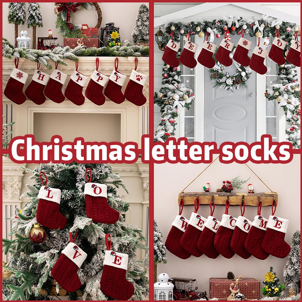 thumbnail image 2 of Ruifaya Medias navideñas con monograma y letras LZYWOD, medias navideñas con letras, letras para Navidad, medias de felpa súper suaves con C, 2 of 7