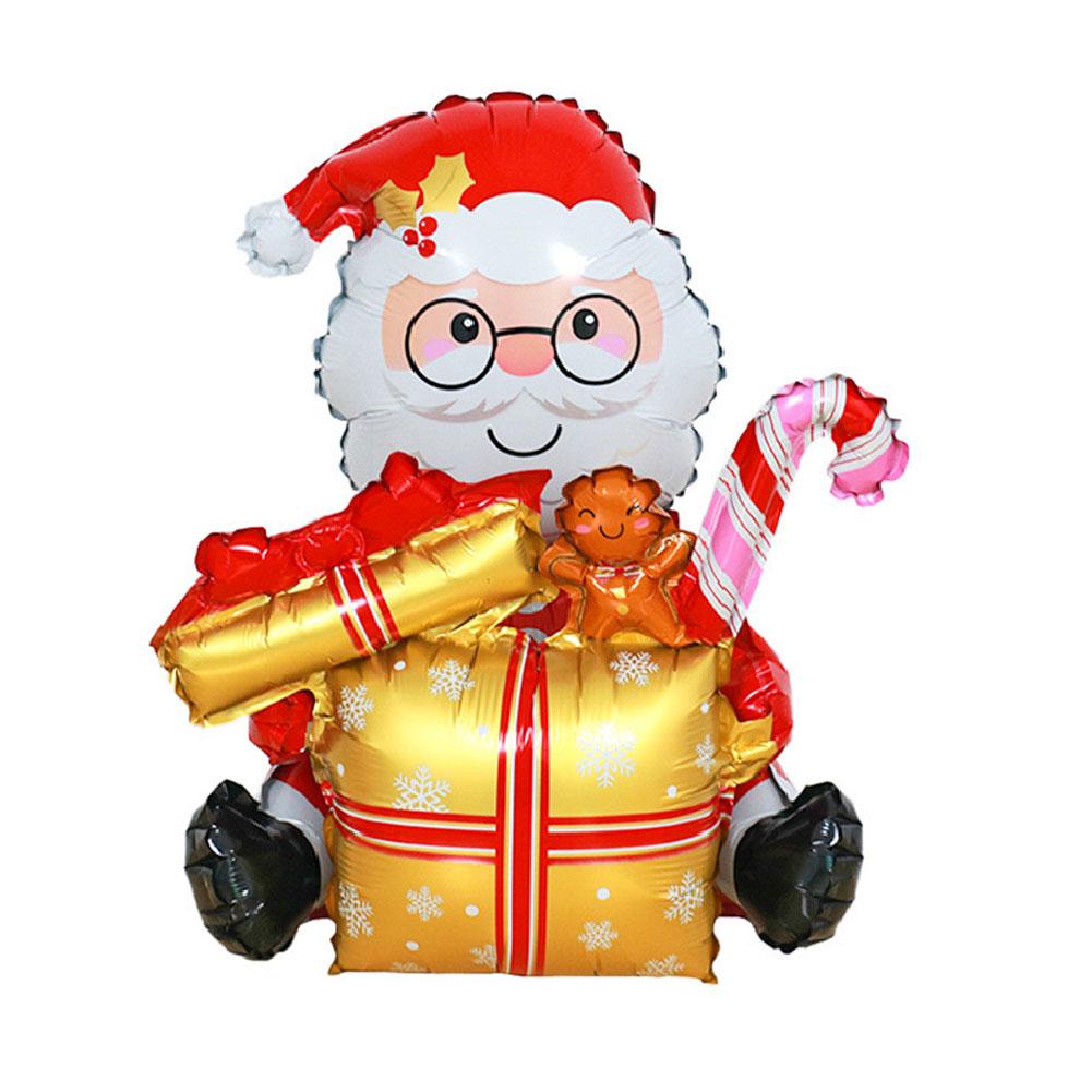 thumbnail image 5 of Ruifaya Globo de aluminio de Papá Noel de 24 x 25 pulgadas para decoración navideña, para fiestas en interiores y exteriores, I9J7, 5 of 7