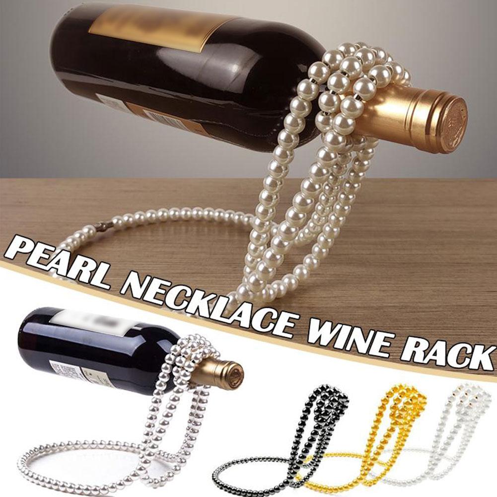 thumbnail image 4 of SGACAI Estante para vinos con collar de perlas, estante para vinos suspendido, decoración creativa de escritorio para el hogar }|, 4 of 7
