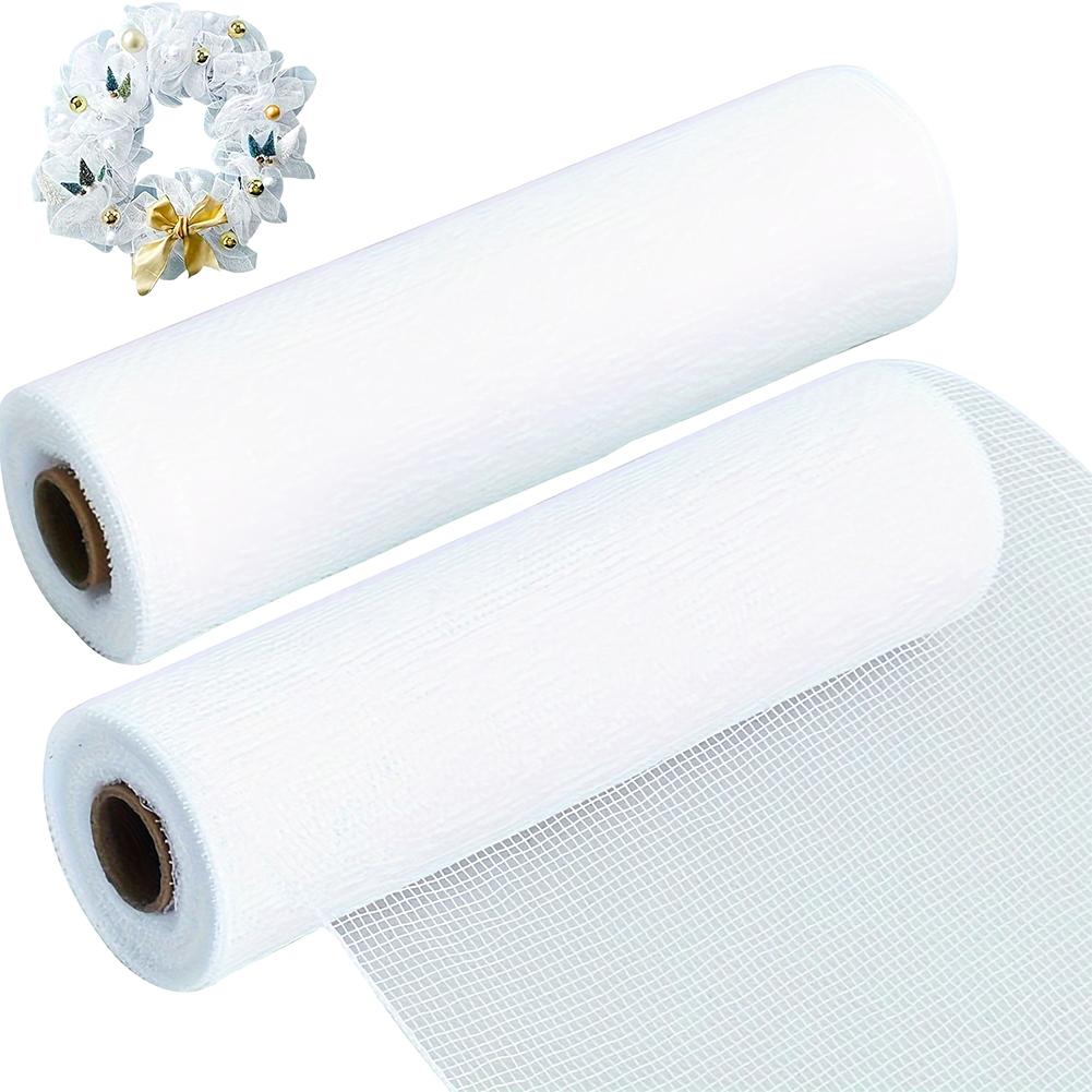 thumbnail image 4 of SGACAI ZIRYXQ 2 rollos de cinta de malla decorativa de 10 pulgadas x 30 pies para suministros de coronas, coronas para puertas de entrada, manualidades, decoración de árboles, Navidad, Año Nuevo, A, 4 of 7