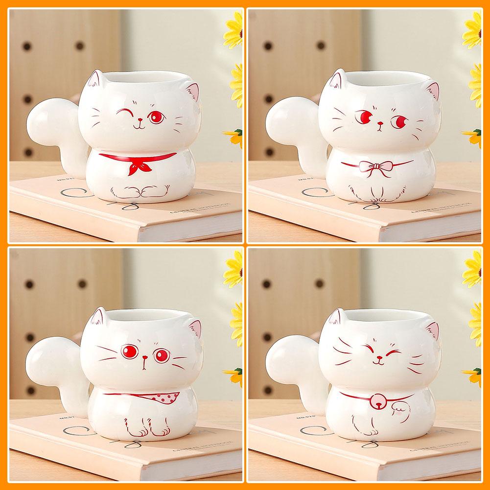 thumbnail image 3 of Ruifaya Divertida taza de cerámica con forma de gato, taza para café y té, taza con forma de gato, 3 of 7