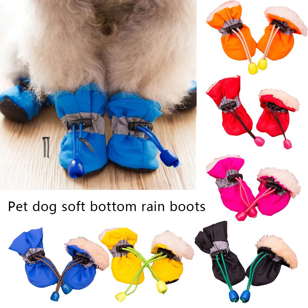 thumbnail image 3 of Ruifaya Botas protectoras para patas de perro, zapatos de lluvia con suela blanda para perros, botas de lluvia con suela blanda para perros, botas de lluvia con suela blanda, zapatos impermeables pa, 3 of 7