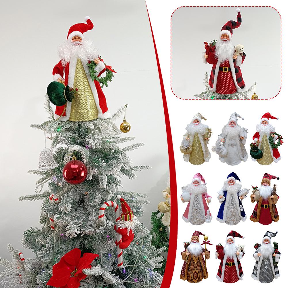 thumbnail image 3 of SGACAI Decoración para la parte superior del árbol de Navidad de Papá Noel, gran decoración navideña de Papá Noel para el árbol, adorno para la parte superior del árbol de Navidad, decoración de Pa, 3 of 7