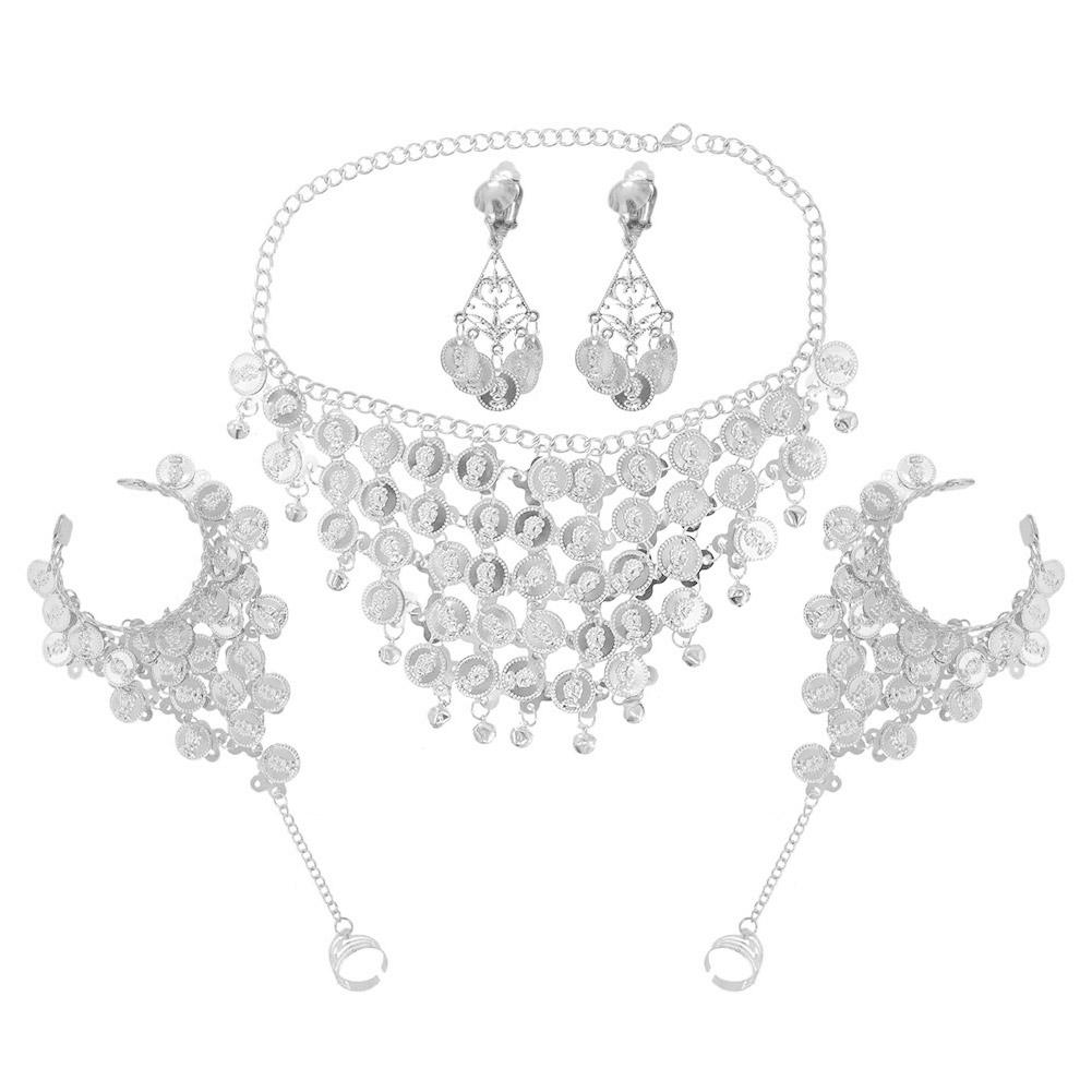 thumbnail image 4 of SGACAI Conjunto de collar, pulsera y pendientes de tres piezas para mujer W1B7, 4 of 7