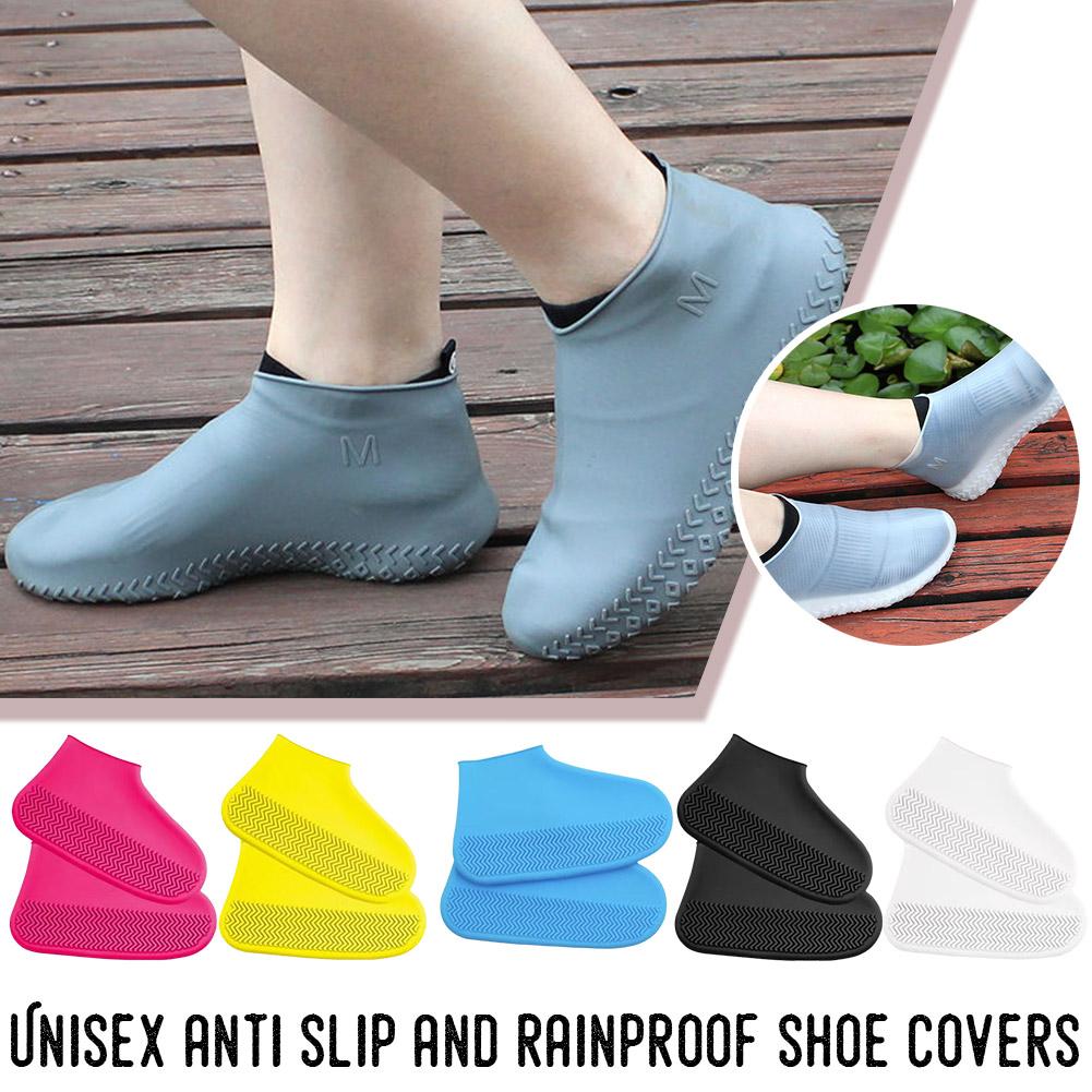 thumbnail image 3 of SGACAI Fundas reutilizables para zapatos de ciclismo contra la lluvia, antideslizantes, impermeables, resistentes al desgaste, para días de lluvia, para botas de lluvia, para protección al aire lib, 3 of 7