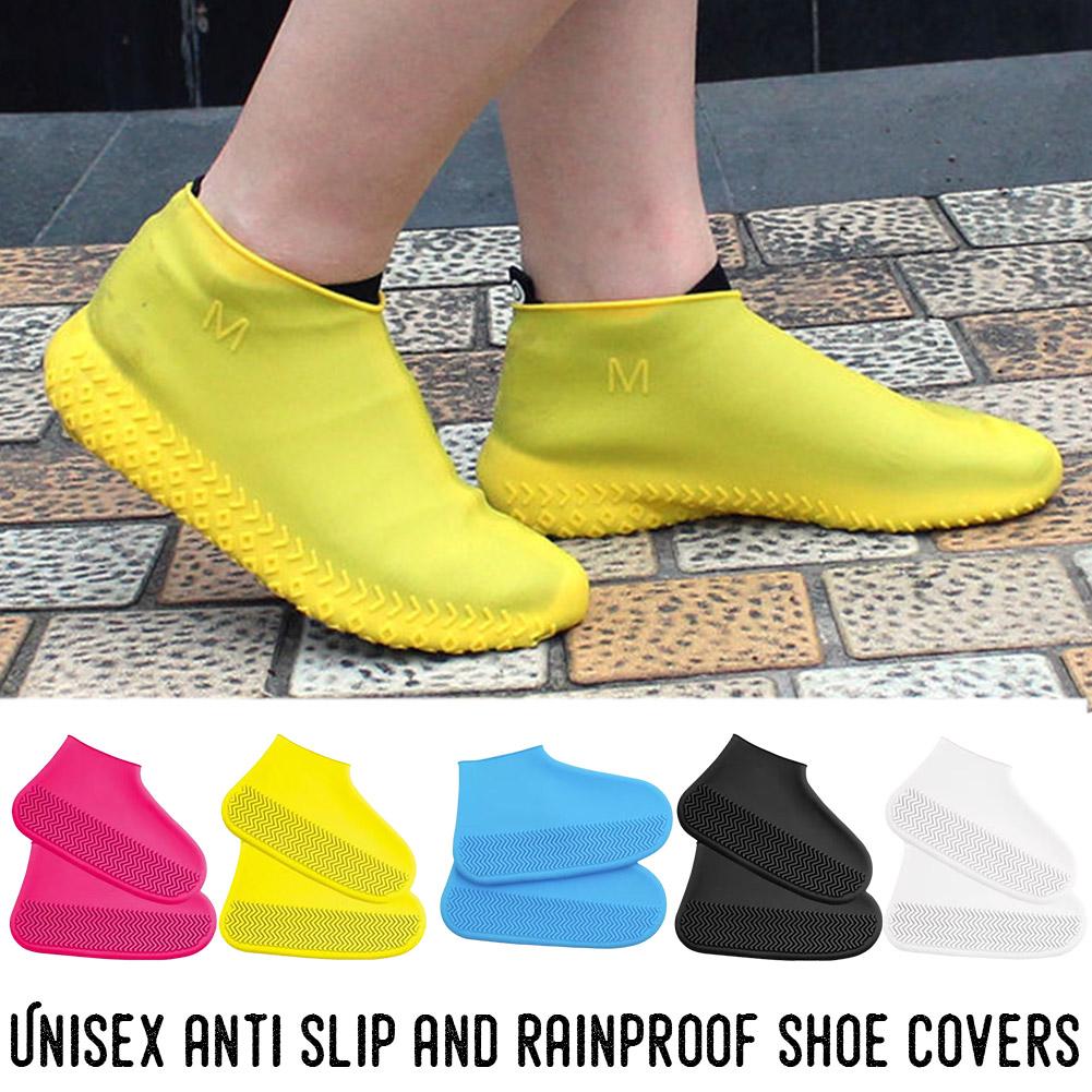 thumbnail image 2 of SGACAI Fundas reutilizables para zapatos de ciclismo contra la lluvia, antideslizantes, impermeables, resistentes al desgaste, para días de lluvia, para botas de lluvia, para protección al aire lib, 2 of 7