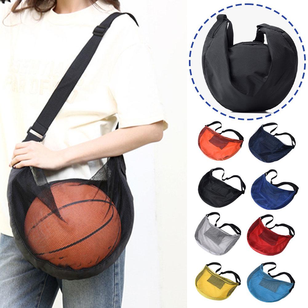 thumbnail image 2 of SGACAI Bolsa de una sola bola con bolsillo con cremallera, bolsa de malla para el hombro con clip de hebilla, deportiva, 2 of 7