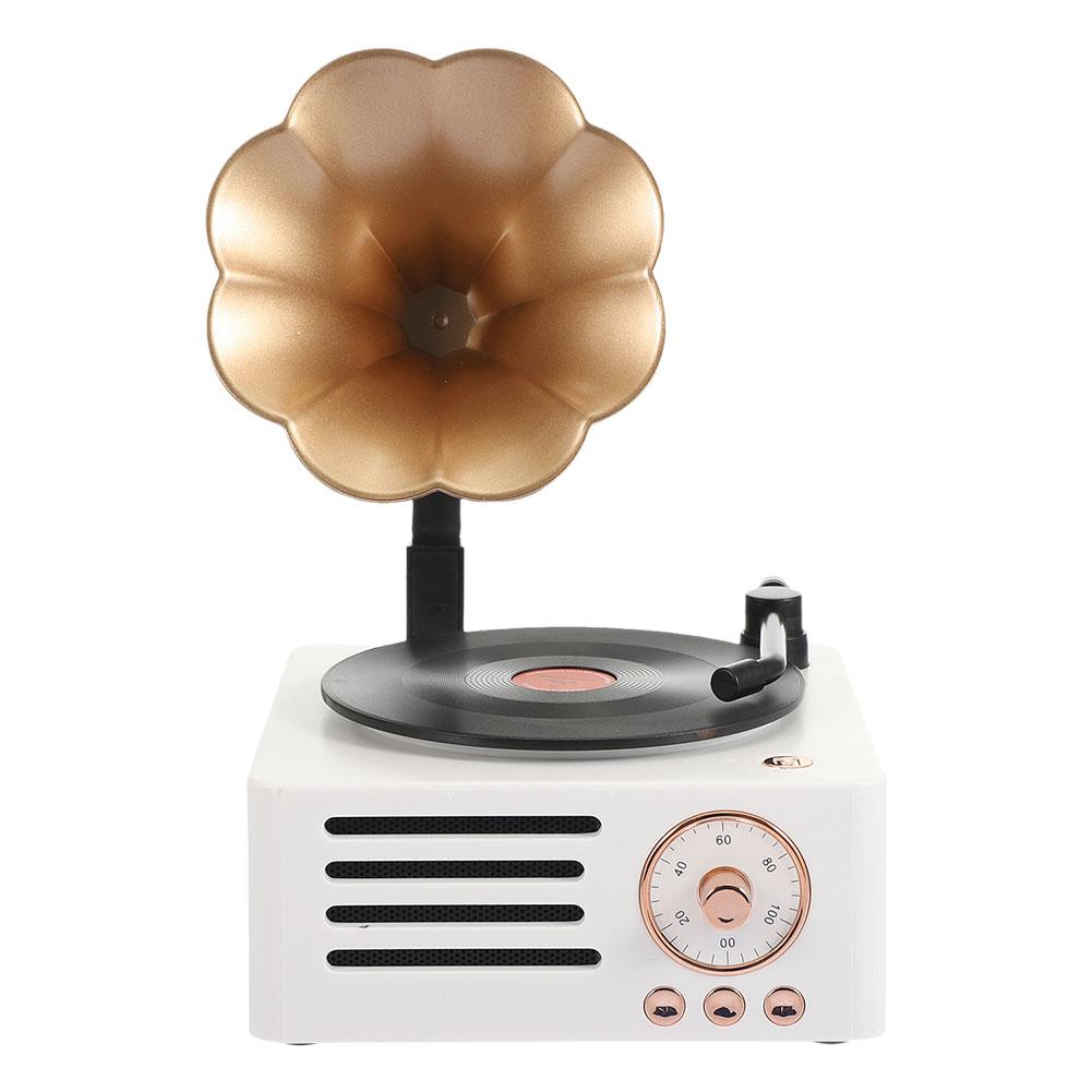 thumbnail image 5 of SGACAI Altavoz Bluetooth con forma de gramófono retro, caja portátil, altavoz inalámbrico, exterior, 5 of 7