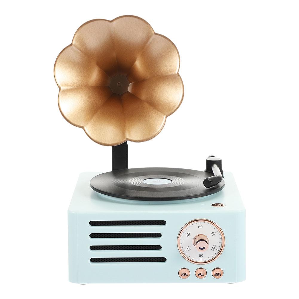thumbnail image 4 of SGACAI Altavoz Bluetooth con forma de gramófono retro, caja portátil, altavoz inalámbrico, exterior, 4 of 7